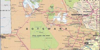 რუკა ბოტსვანას რუკა მანძილზე