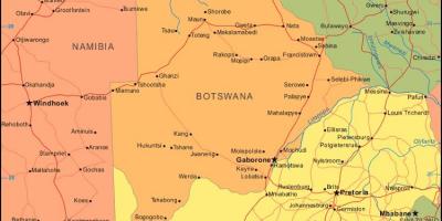 რუკა ბოტსვანას აჩვენებს ყველა სოფლებში